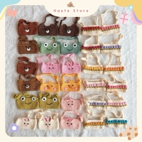 Quai Xách Ly Bằng Len Dệt Kiểu Dễ Thương Hình Thú Heo Thỏ Gấu Hoa Tulip Handmade