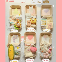 Set Quà Mini Bento Box Mix Gấu Bông Móc Khoá Gương Handmade