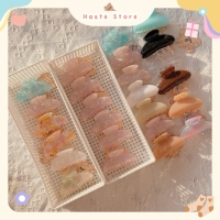 Kẹp Tóc Nhựa Xà Cừ Hologram Trơn Càng Cua Quà Tặng Bạn Nữ Dễ Thương Phụ Kiện Pastel Nhiều Màu Sắc