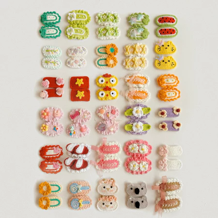 Kẹp Tóc Len Nhung Kẹp Mái Hình Thú Hình Hoa Tổng Hợp Dễ Thương Handmade Quà Tặng Chưa có đánh giá Đã bán 0