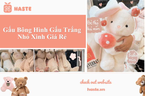 Gấu Bông Hình Gấu Trắng Nhỏ Xinh Giá Rẻ