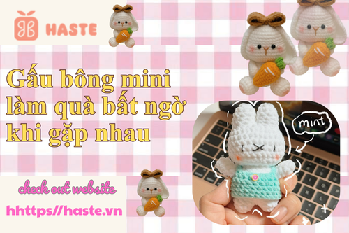 Gấu bông mini làm quà bất ngờ khi gặp nhau