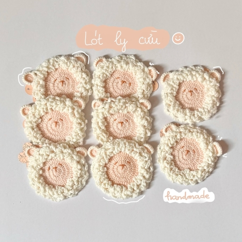 LÓT LY CỪU BÔNG HANDMADE