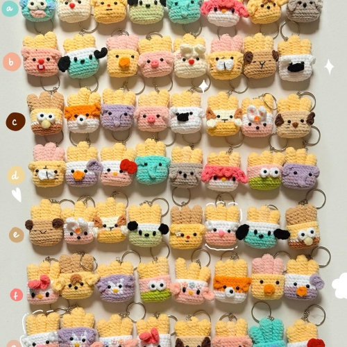 KHÓA THÚ CUTE KHOAI TÂY CHIÊN HANDMDE