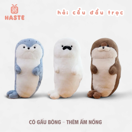 Gấu Thú Bông Hải Cẩu Rái Cá Sư Tử Biển Đầu Trọc 