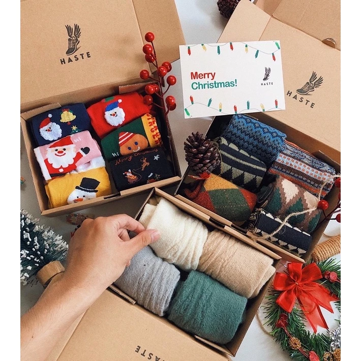 Hộp Quà Vớ Giáng Sinh Tự Mix 4-6 Đôi