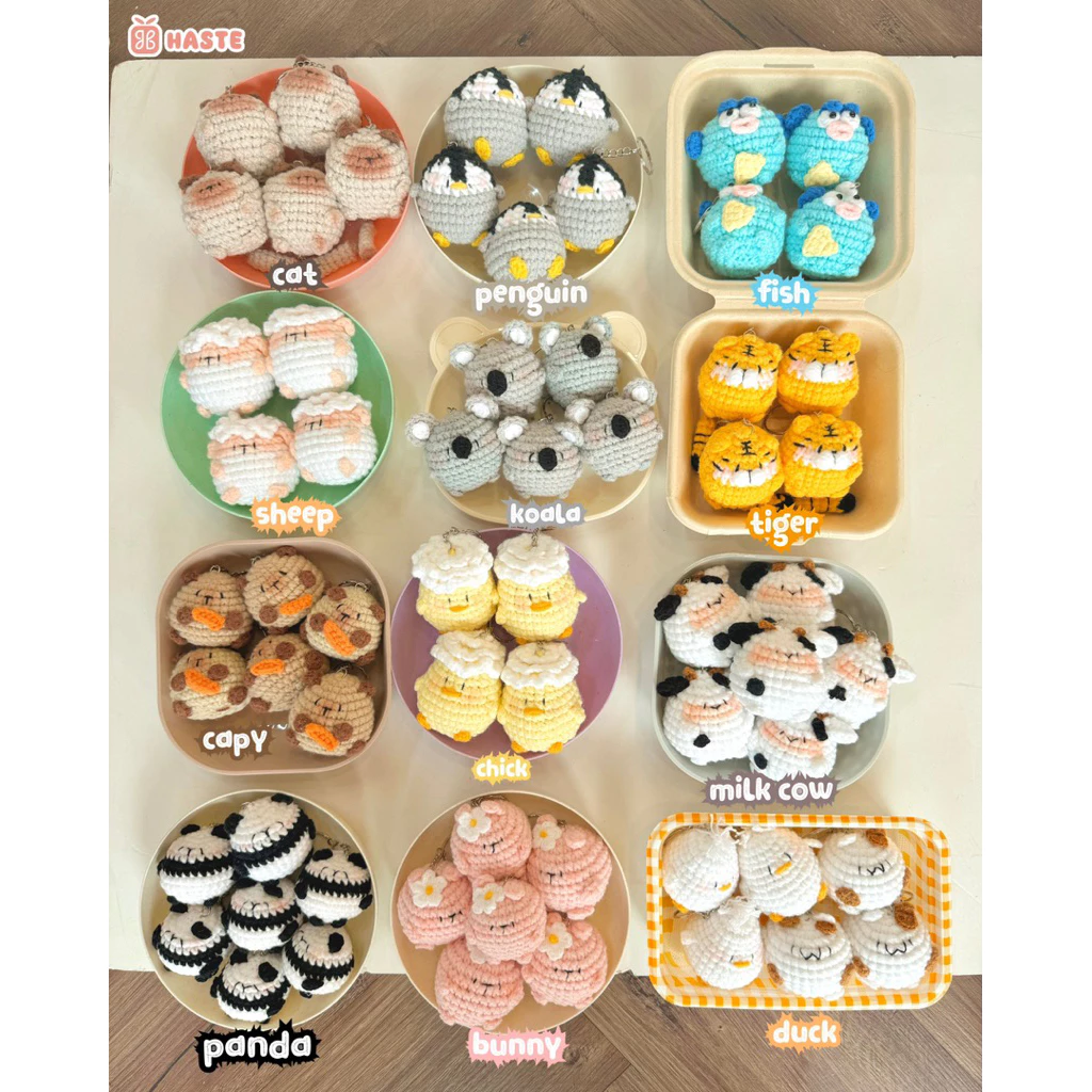 Móc Khoá Len Animal Thú Động Vật Dễ Thương