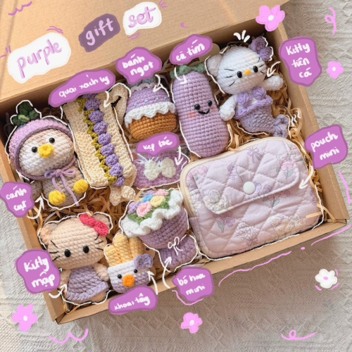 Set Quà Mix Handmade Giáng Sinh Noel Christmas Bằng Len Móc Khoá Ví Chậu Hoa Tổng Hợp Đáng Yêu
