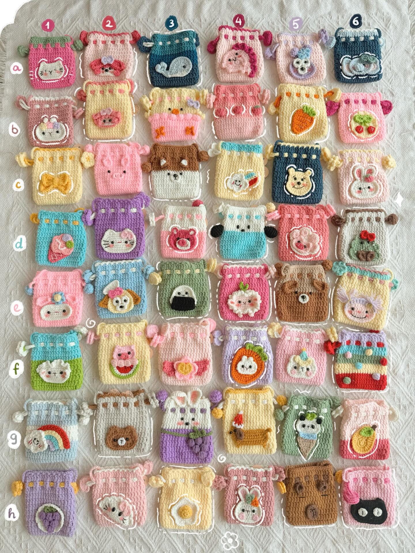 Tổng hợp hơn 50 mẫu túi rút handmade đa dạng tại Haste từ hình thú đến hoạ tiết trái cây