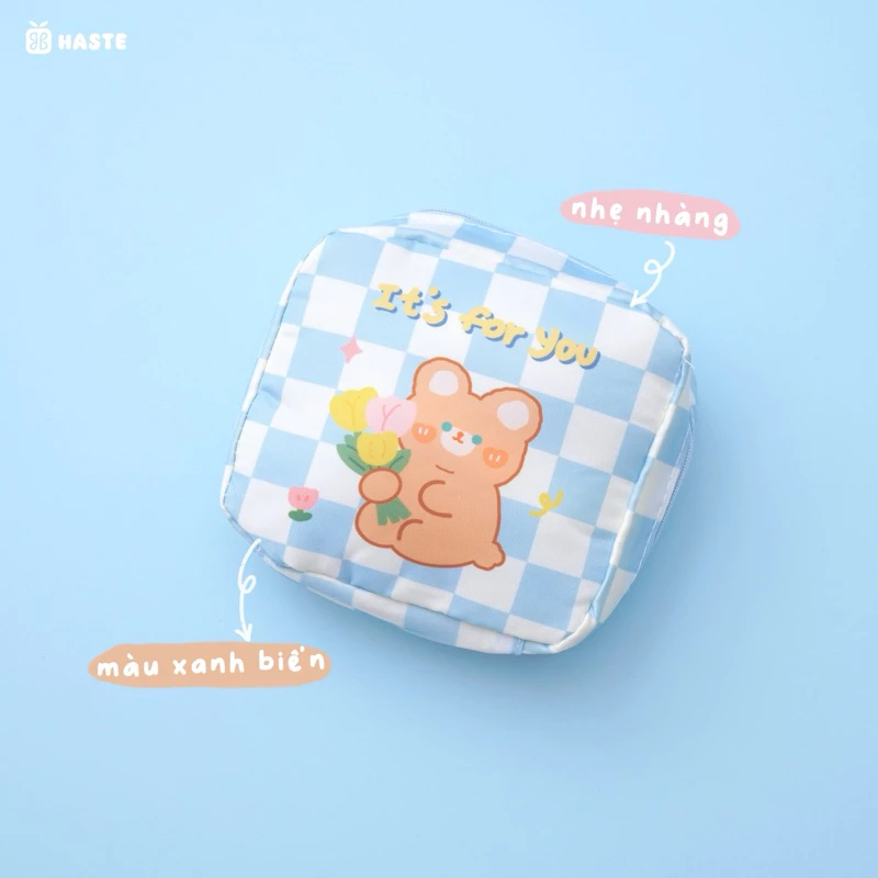 Túi Ví Đựng Đồ Vật Dụng Linh Tinh Mini Pouch Vải Dù Dễ Thương Nhiều Màu Sắc tại haste