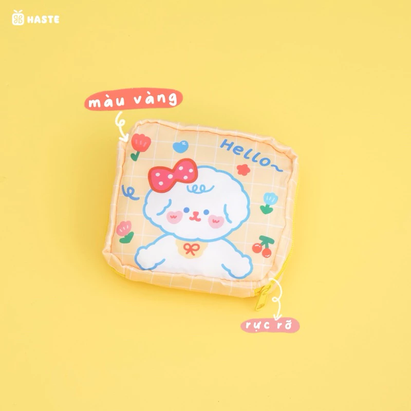 Túi Ví Đựng Đồ Vật Dụng Linh Tinh Mini Pouch Vải Dù Dễ Thương Nhiều Màu Sắc tại haste