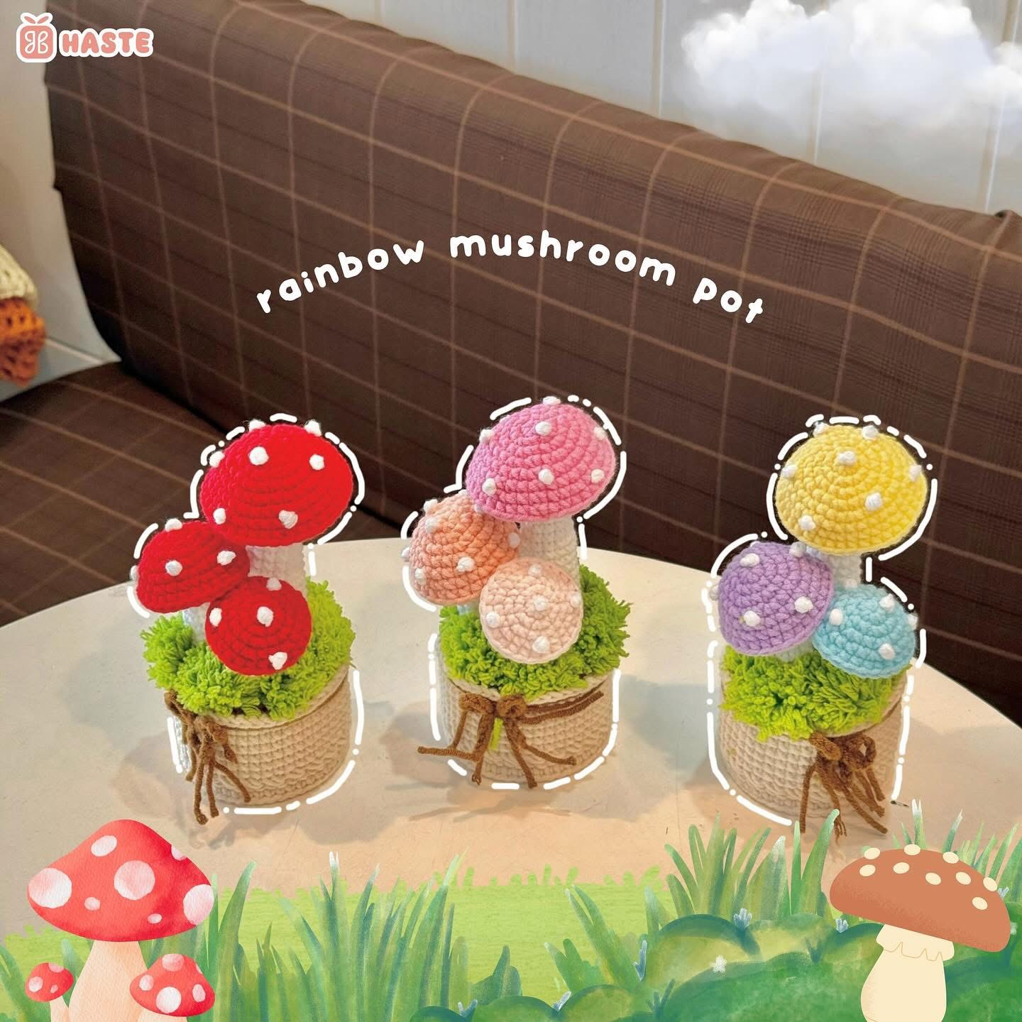 Chậu nấm cầu vồng (Rainbow Mushroom Pot) – giải pháp decor bàn làm việc "anti-stress". Sắc màu rực rỡ mang lại năng lượng tích cực mỗi ngày.