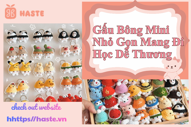 Gấu Bông Mini Nhỏ Gọn Mang Đi Học Dễ Thương – Xu Hướng Quà Tặng “Must-Have” Của Gen Z